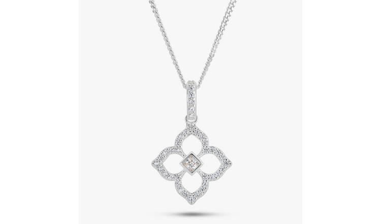 Revere Sterling Silver Leaf Clover Pendant Necklace