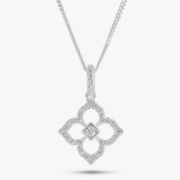 Revere Sterling Silver Leaf Clover Pendant Necklace 0