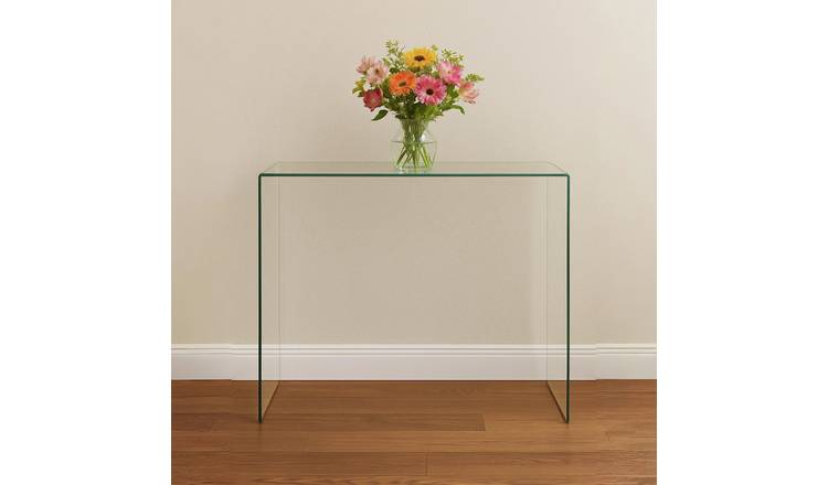 Julian Bowen Amalfi Console Table - Clear Glass