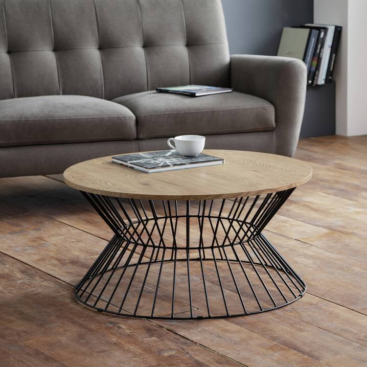 Julian Bowen Jersey Round Coffee Table -Oak 0