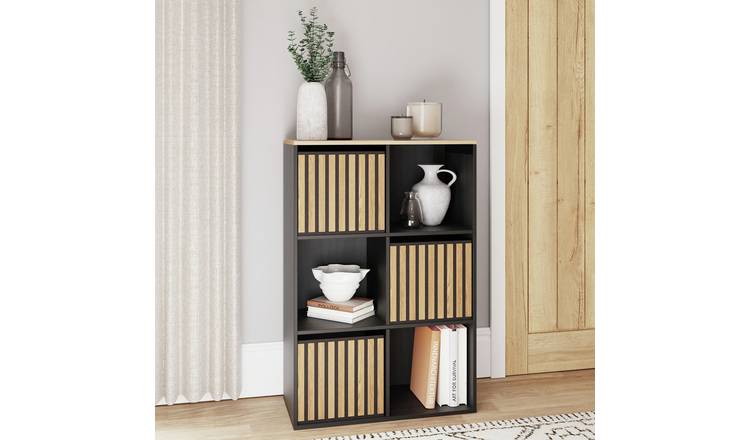 GFW Kube 6 Cube Storage Unit - Black & Oak