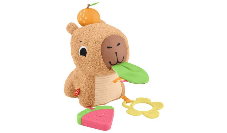 Fisher-Price Snuggly Snacky Capybara Plush Baby Sensory Toy