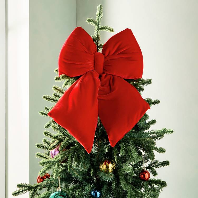 Habitat Large Red Bow Christmas Decoration 0