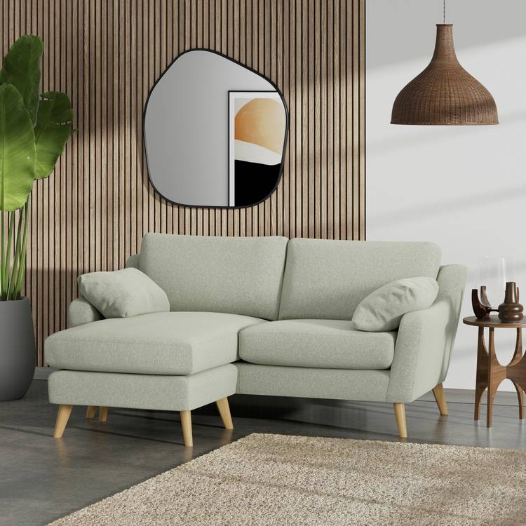 Habitat Ivor Left Hand Corner Sofa - Sage Green - Ash  0