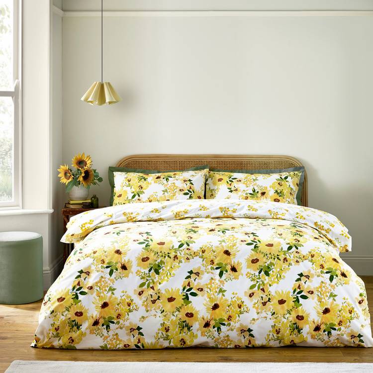 Catherine Lansfield Sunflowers Yellow Bedding Set - Double 0