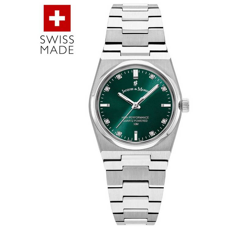 Jacques du Manoir Women Horizon Silver Plated Bracelet Watch 0