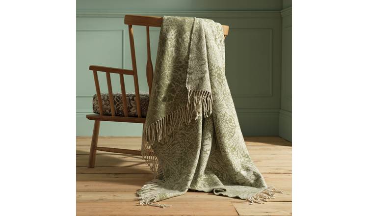 Habitat x Morris & Co. Marigold Faux Mohair Throw -150x125cm