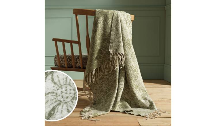 Habitat x Morris & Co. Marigold Faux Mohair Throw -150x125cm