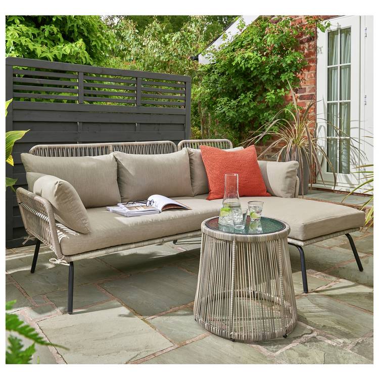 Norfolk Leisure Elland 3 Seater Garden Sofa Set- Light Brown 0