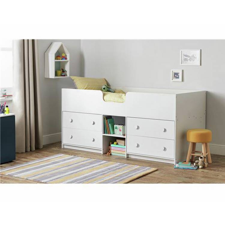 Habitat Jackson Storage Mid Sleeper Bed - White 0