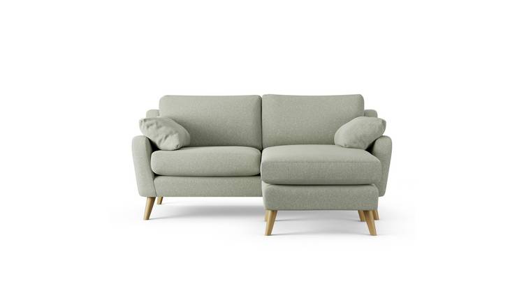 Habitat Ivor Right Hand Corner Sofa - Sage Green - Ash Leg