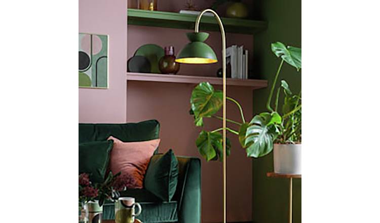 Habitat Citrine Marble Floor Lamp - Green