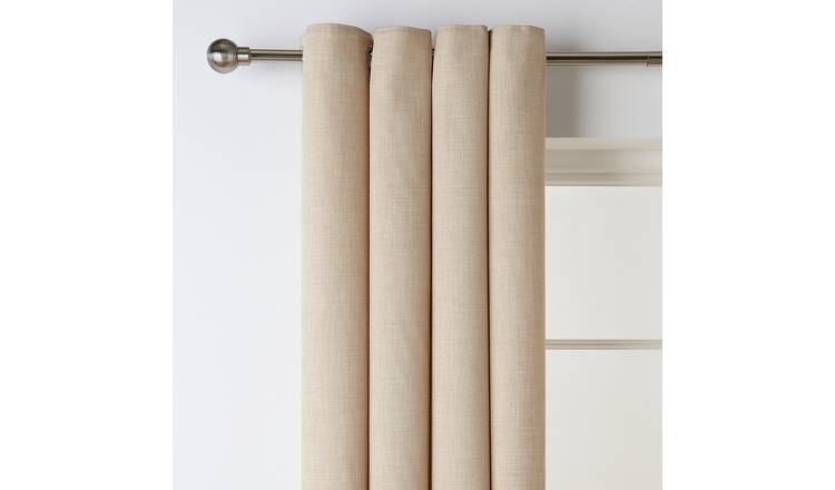 Argos Home Fully Lined Eyelet Curtains - Natural