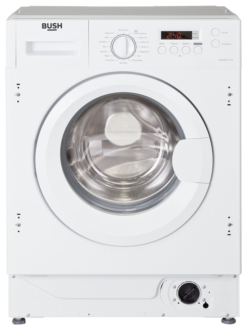 Bush WMNSINT714W Integrated 7KG 1400 Washing Machine - White