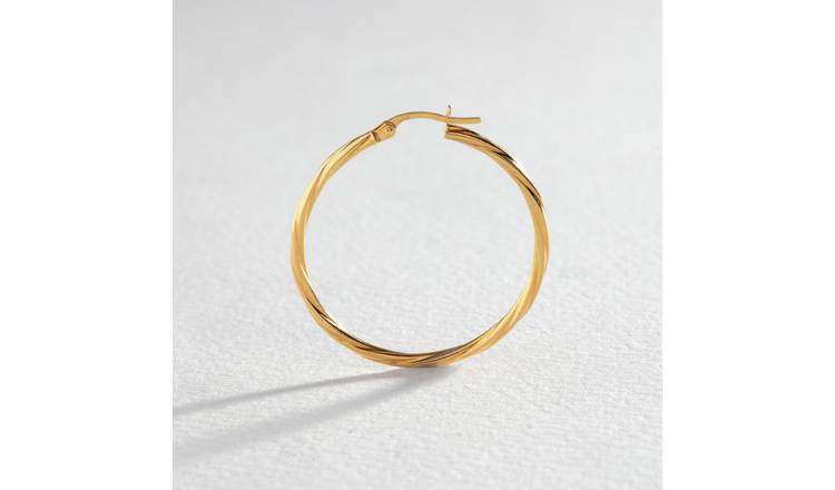 Argos white gold hot sale hoop earrings