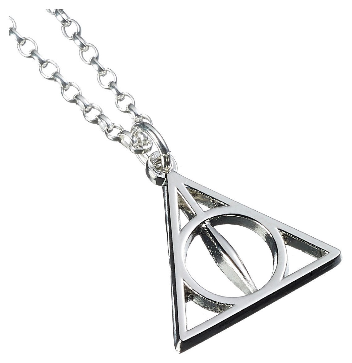 Harry Potter Sterling Silver Deathly Hallows Charm Necklace