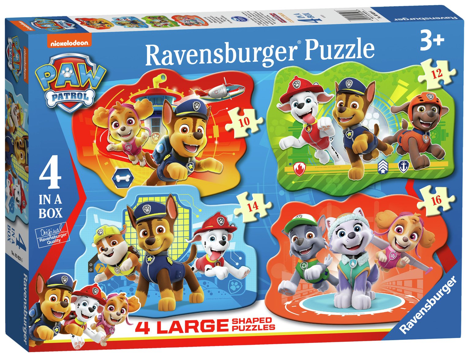 Ravensburger PAW Patrol Floor 4 Shaped Jigsaw Puzzles