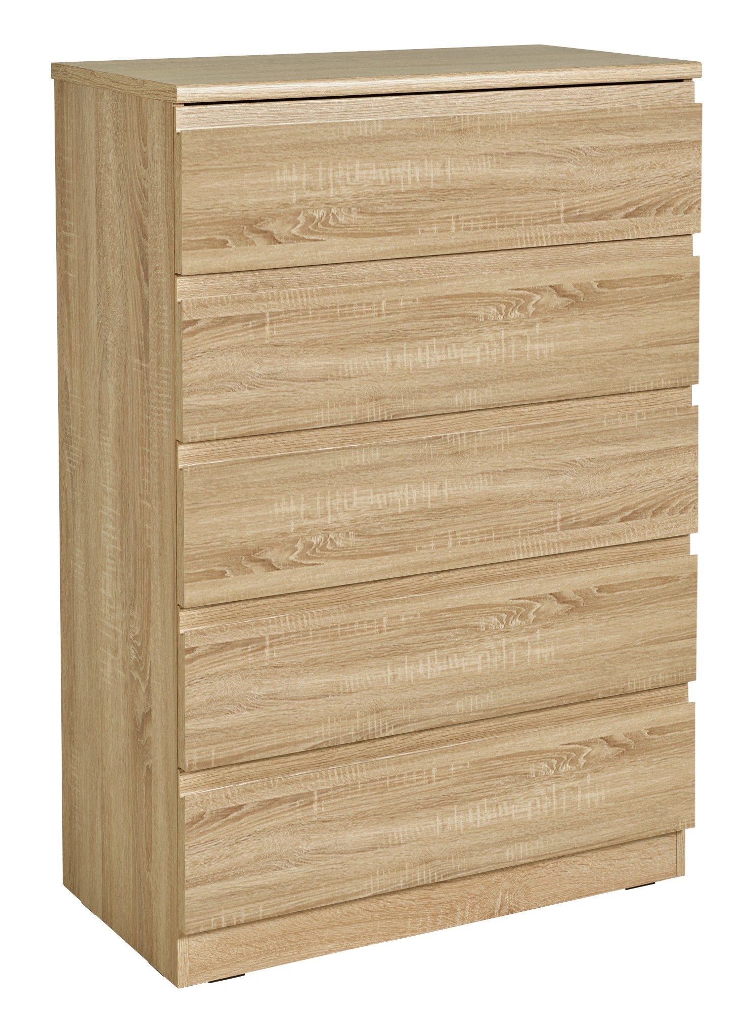 Avenue 5 Drawer Chest - Natural Oak Effect