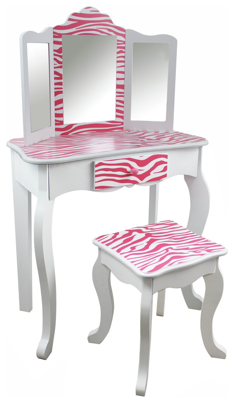 Teamson Kids Fashion Prints Vanity Table & Stool- Pink Zebra review