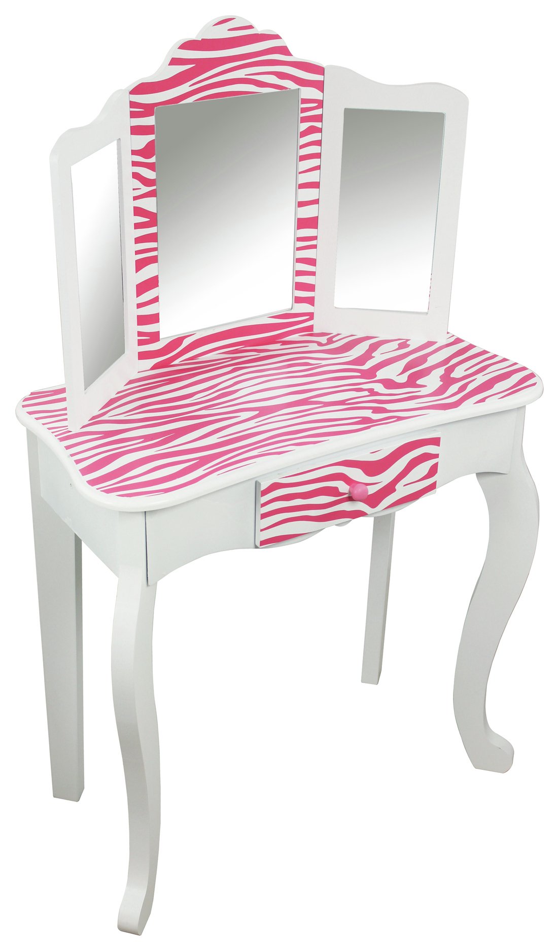 Teamson Kids Fashion Prints Vanity Table & Stool Pink Zebra Reviews