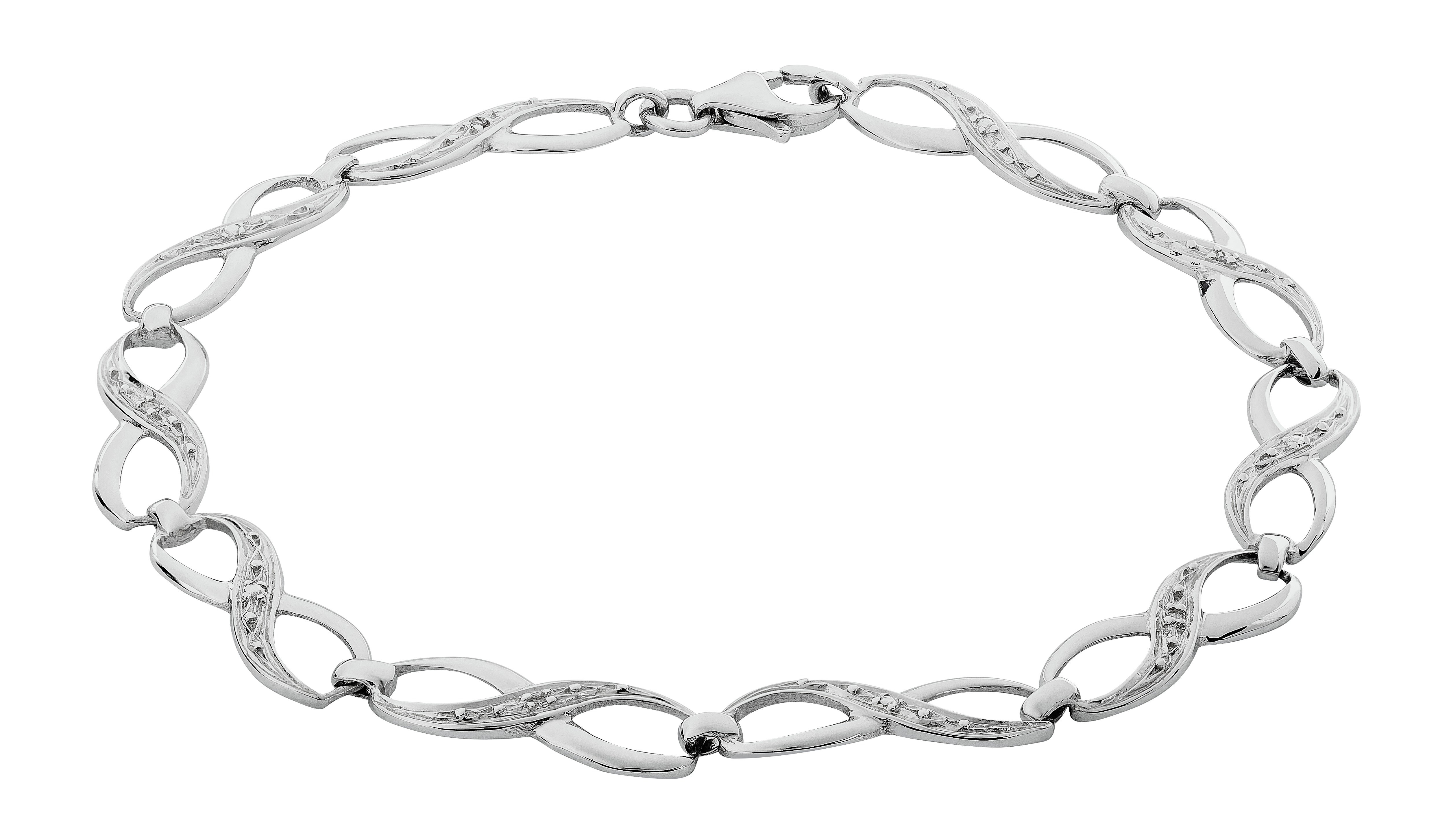 Revere Sterling Silver Diamond Accent Infinity Bracelet