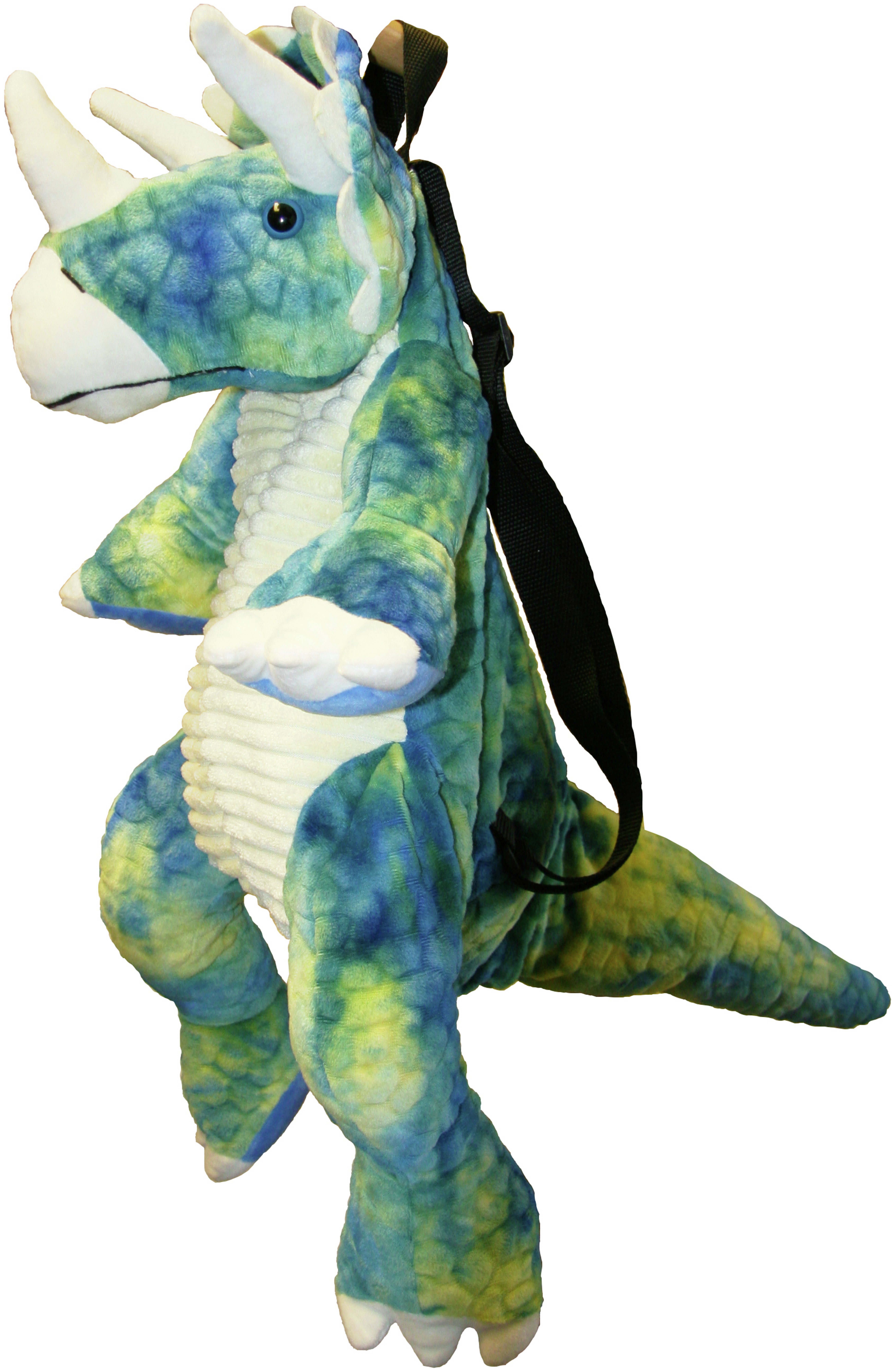 Great Gizmos Triceratops Dinosaur Backpack - Blue/ Green