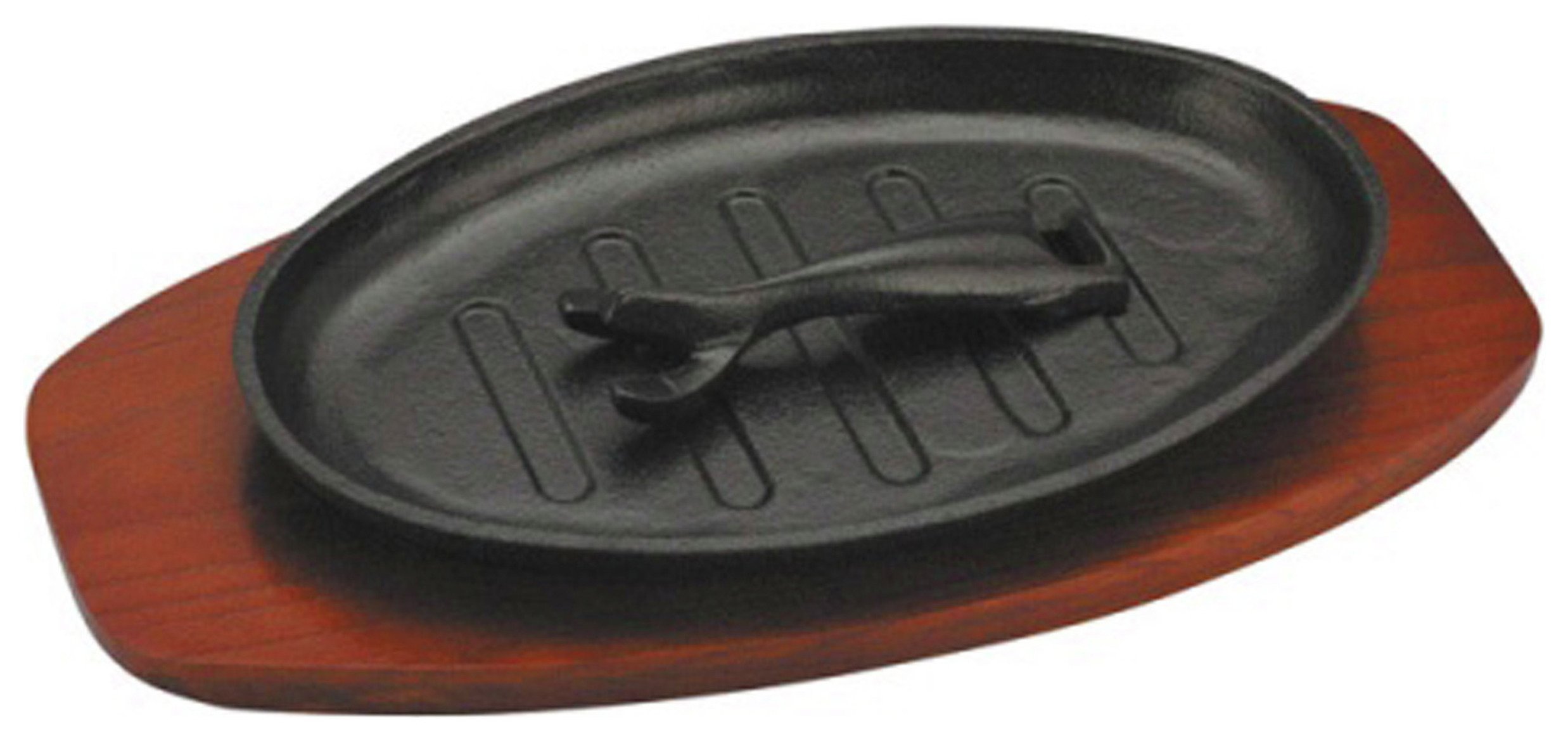 Zodiac 18cm Cast Iron Oval Sizzle Platter with Trivet