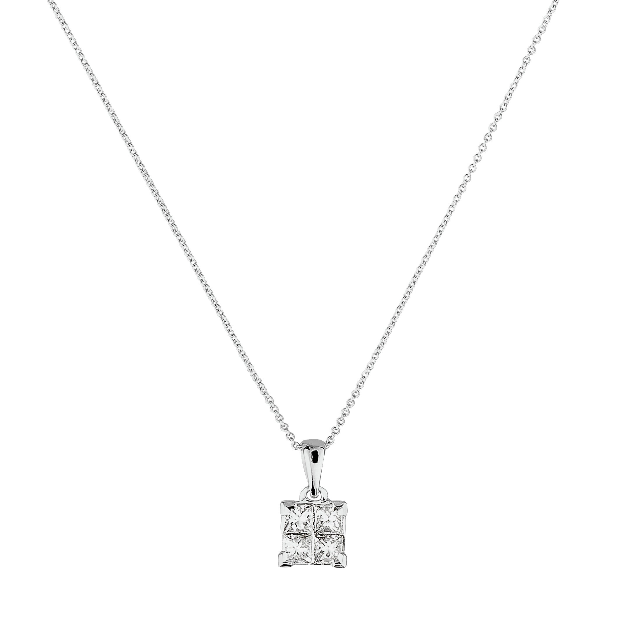 Revere 9ct White Gold 0.50ct tw Princess Cut Diamond Pendant Reviews