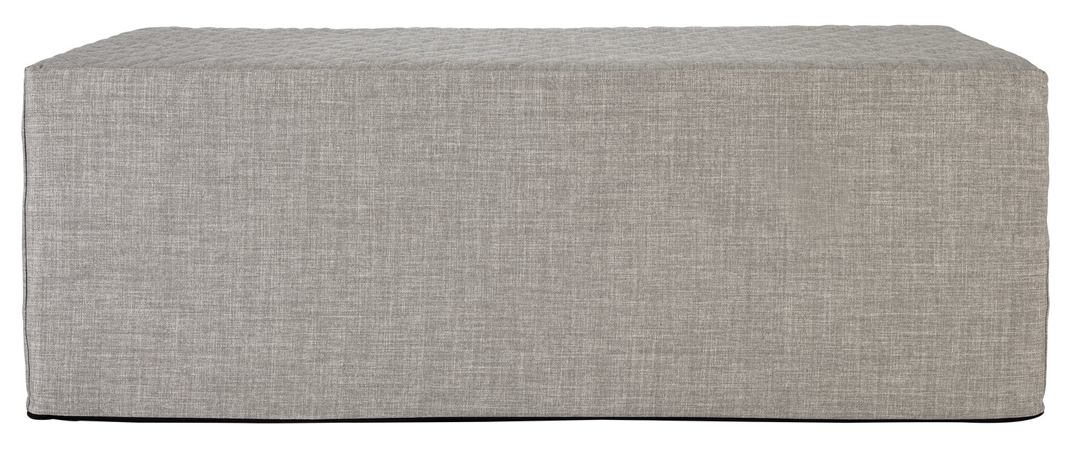 Argos Home Prim Double Fabric Sofa Bed- Light Grey