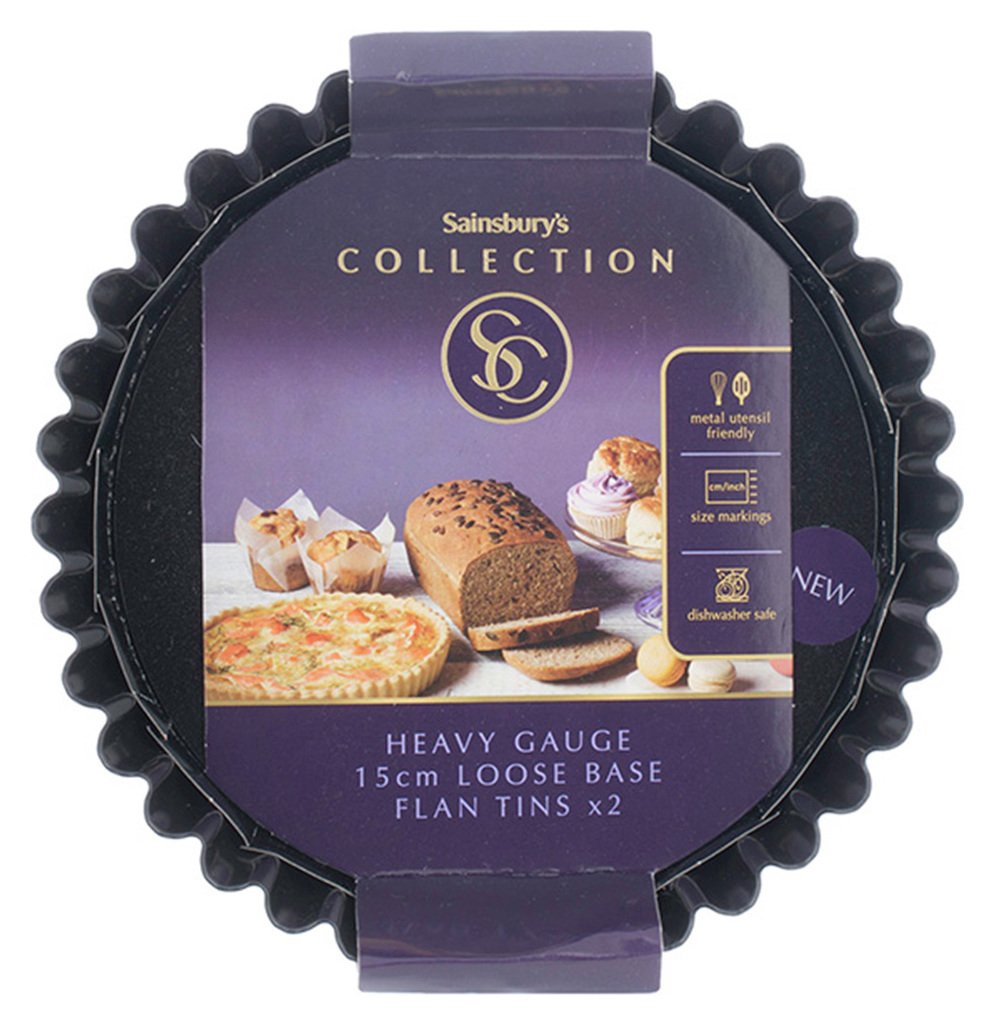 Sainsbury's Home 2 Piece Non-Stick Loose Base Flan Tins