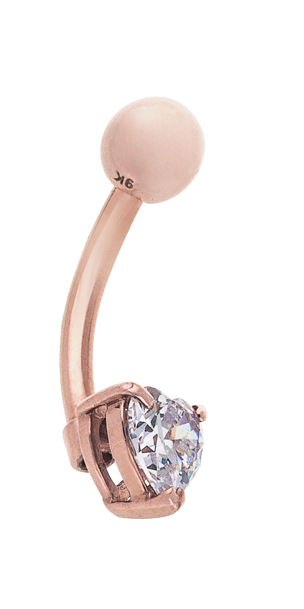 State of Mine 9ct Rose Gold Cubic Zirconia Heart Belly Bar Review