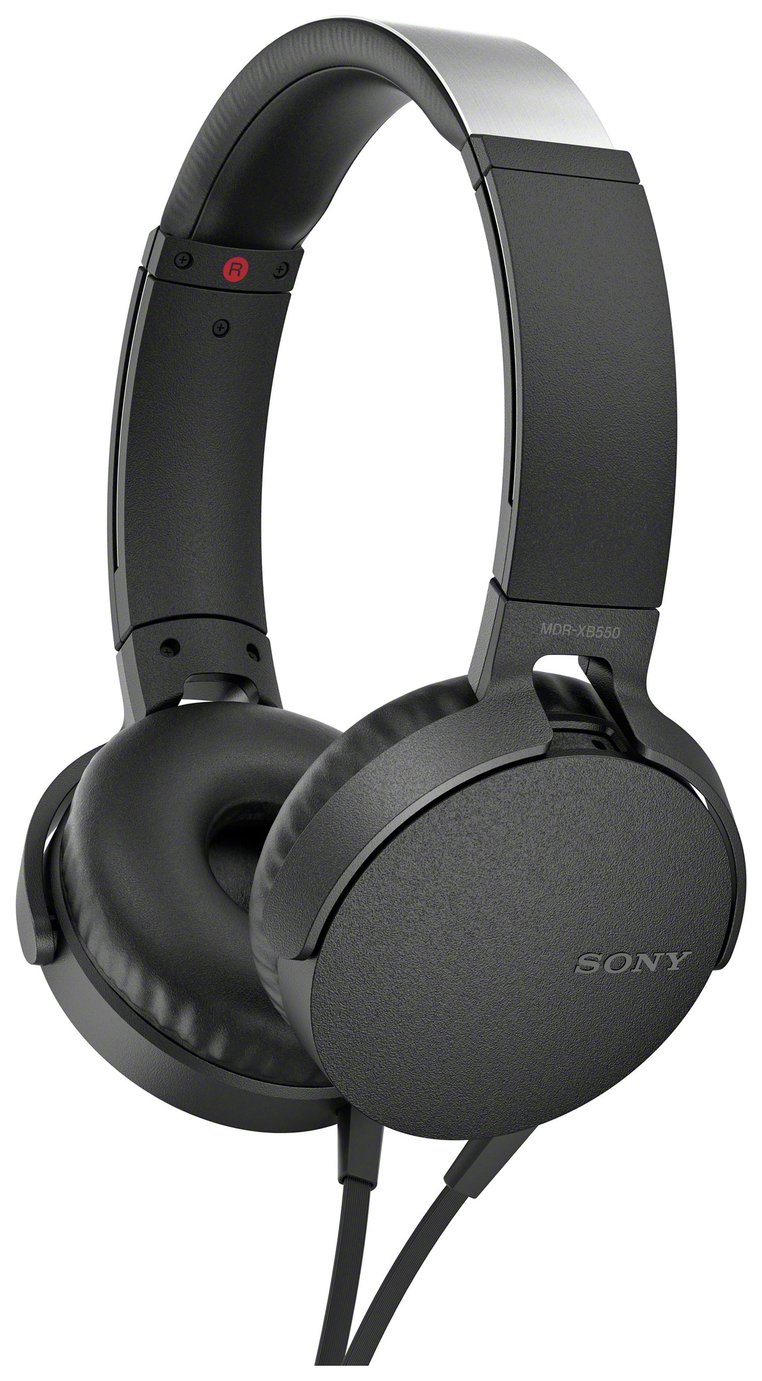 Sony MDR-XB550AP On-Ear Headphones - Black