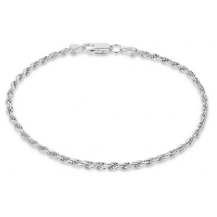 Revere Italian Silver Diamond Cut Rope 7.5 Inch Bracelet 0