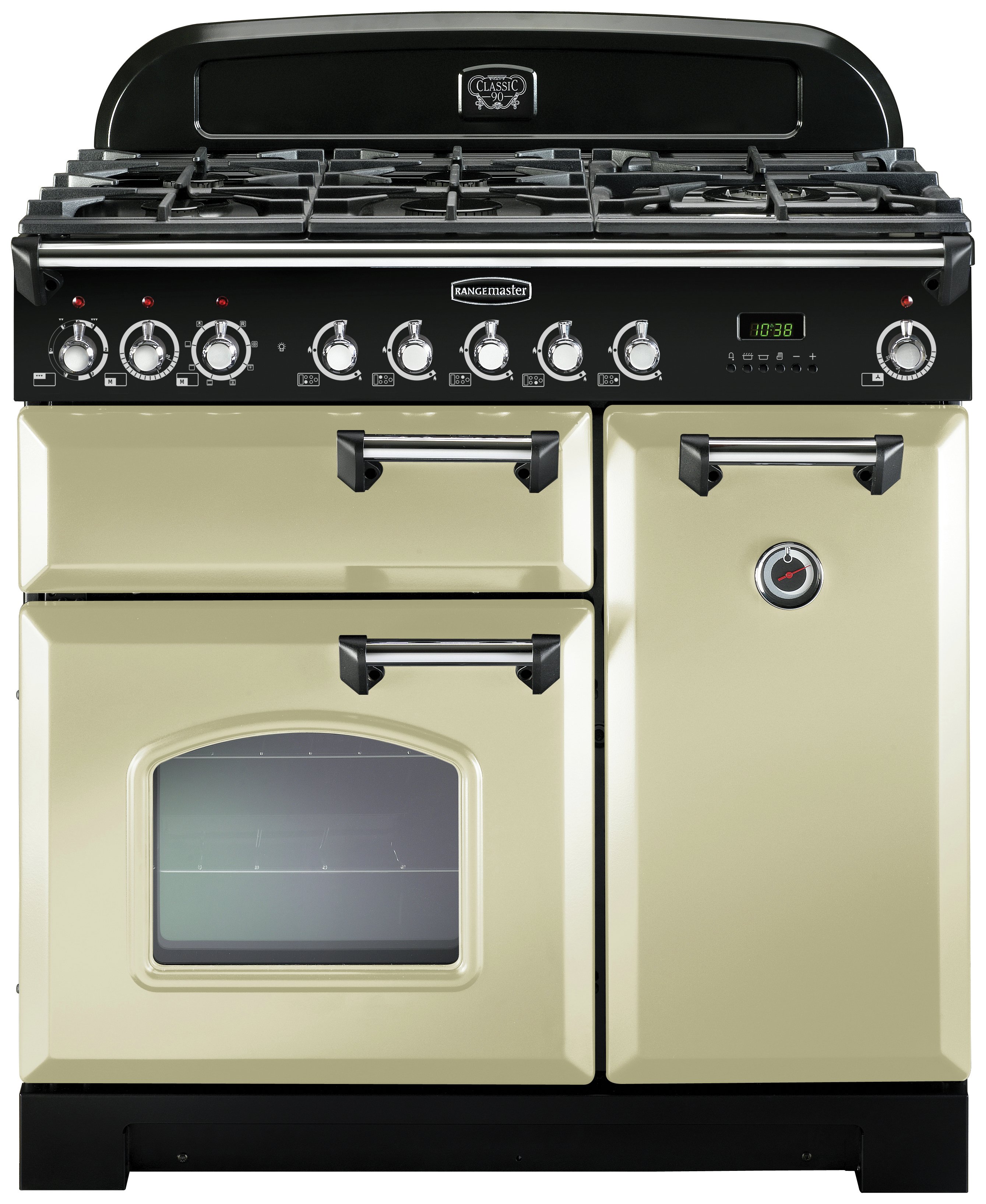 Rangemaster Classic Deluxe 90cm Dual Fuel Cooker - Cream