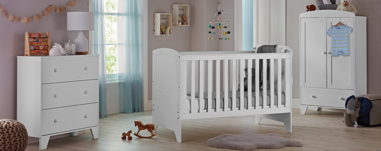 mamas and papas oxford 3 piece set white