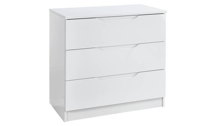 Argos white gloss store chest of drawers