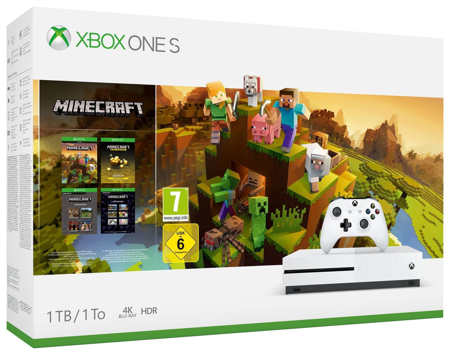 Xbox One S 1TB Console & Minecraft Creators Bundle