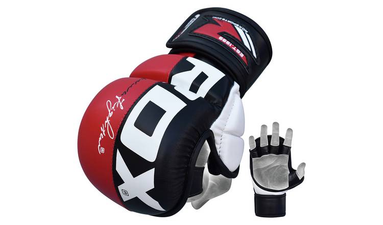 RDX Synthetic Leather MMA Grap Gloves Medium/Large - Red