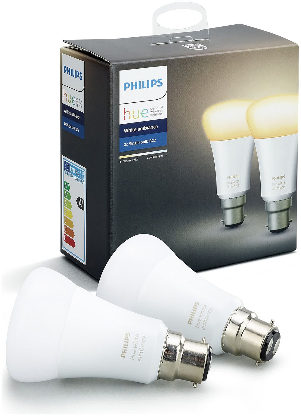 Philips Hue White B22 White Ambiance Twin Pack