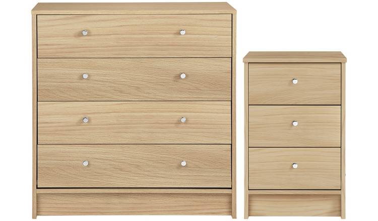 Buy Argos Home Malibu Bedside 4 Drawer Chest Set Beech