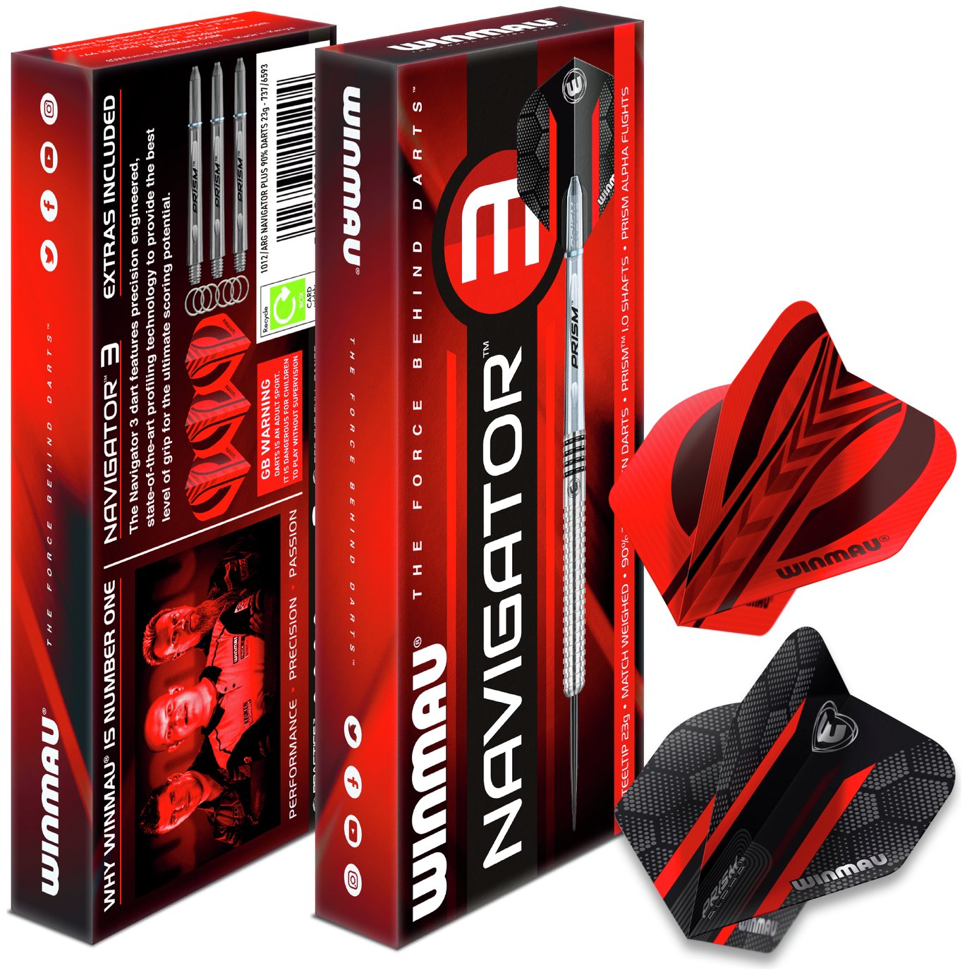 Dutch Darts Dartset met roundwire dartbord, rode surround en een setje