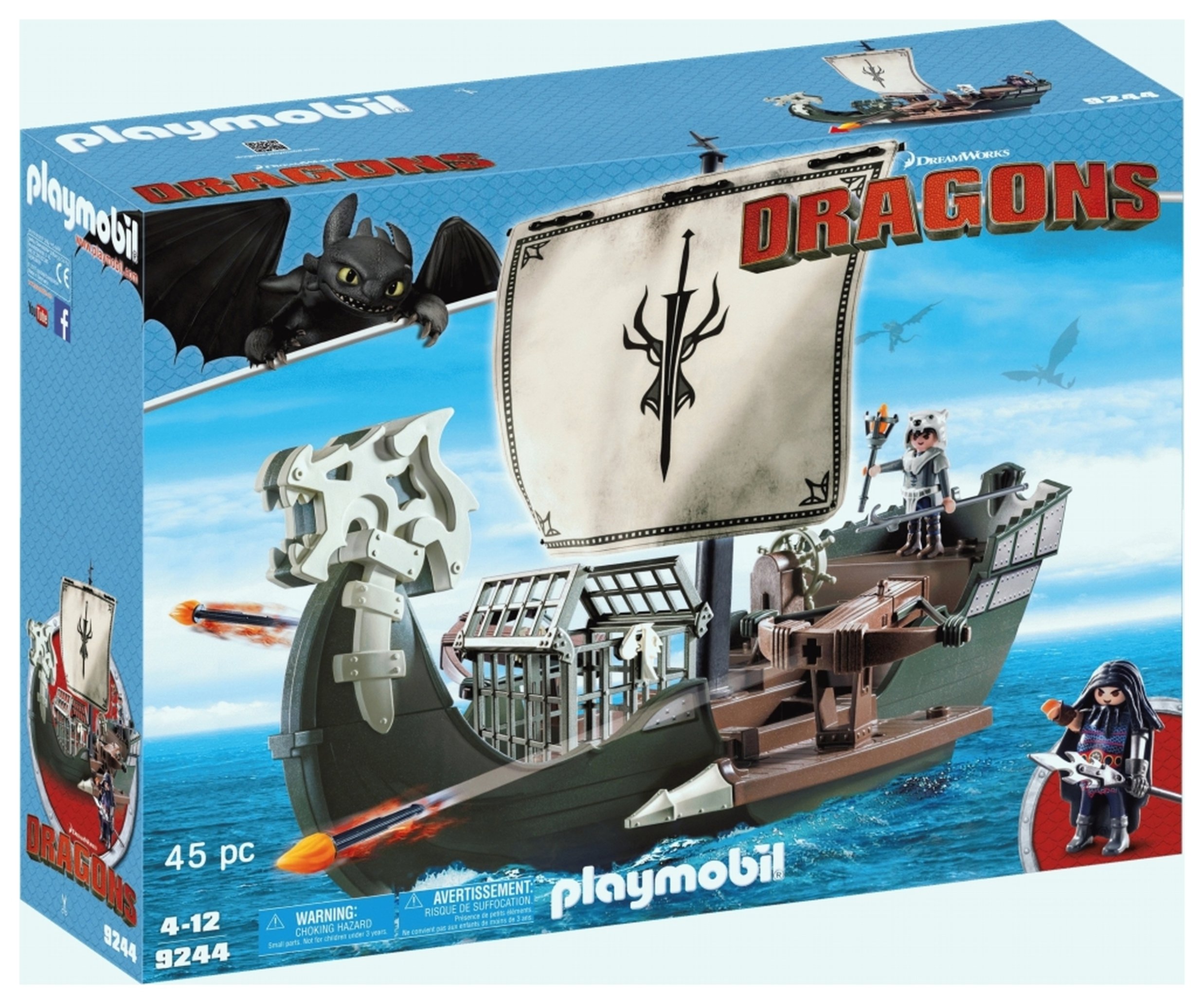 DreamWorks Dragons 9244 Floating Drago's Ship by Playmobil