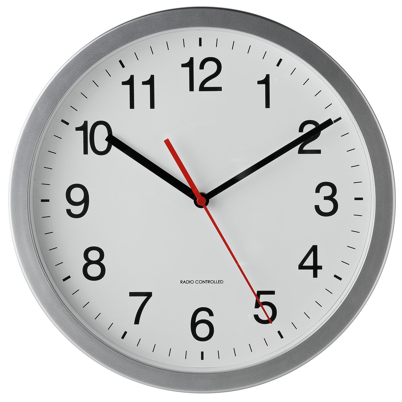 Argos Home Radio Controlled Wall Clock - Silver