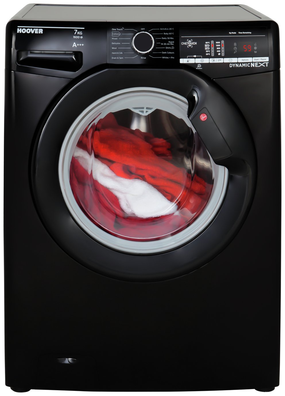 Hoover DXOA 67LB3B 7KG 1600 Spin Washing Machine - Black
