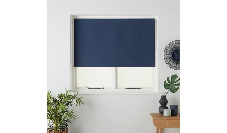 Argos Home Blackout Indigo Roller Blind - 150cm