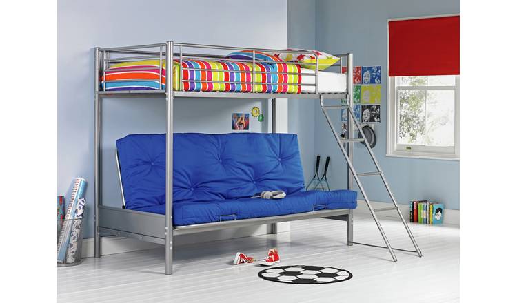 Buy Argos Home Metal Bunk Bed Frame With Blue Futon Kids Beds Argos