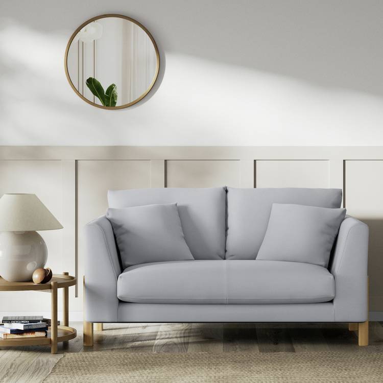Habitat Aston Fabric 2 Seater Sofa - Grey - Ash Leg 0