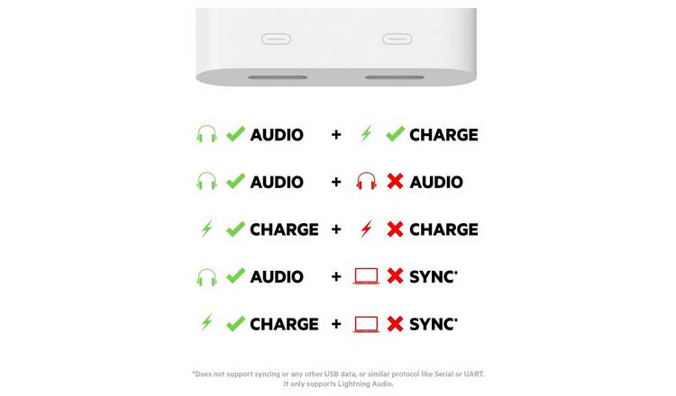 Buy Belkin lightning Audio and Charge Adapter For iPhone - White | iPad and  tablet chargers | Argos