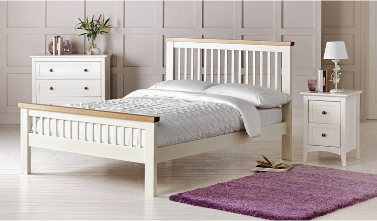 Featured image of post White Wooden Headboard Double Bed Argos - Browse our unique range of solid wood and upholstered double headboards to give your bed that extra touch of style and class.