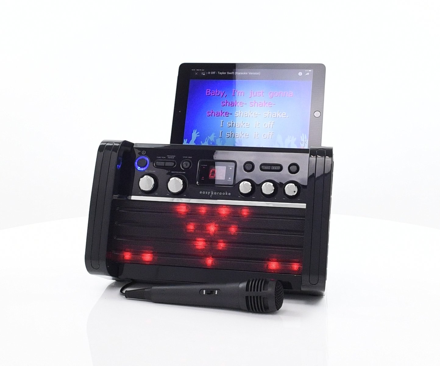 Easy Karaoke EK212 BLACK CD Graphics Karaoke Machine With LED Disco